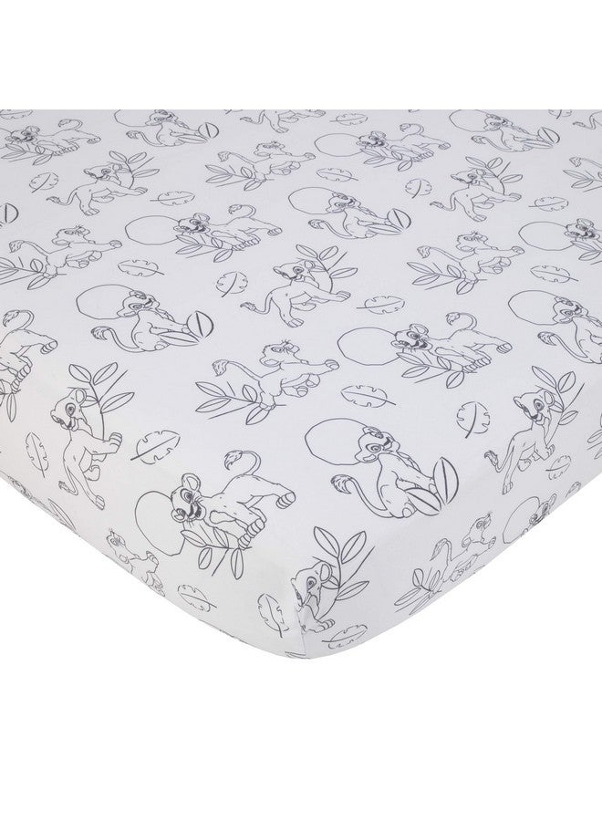 Disney Lion King Leader of The Pack Grey, Sage, Ivory and Yellow 3 Piece Nursery Crib Bedding Set - Comforter, Fitted Crib Sheet, and Crib Skirt - Image 3