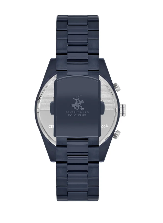 BEVERLY HILLS POLO CLUB Polo Club Men's Watch, Multi Function Display and Metal Strap - BP3618X.990, Blue