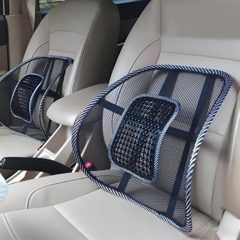 Universal Car Seat Cushion for Enhanced Comfort During Driving and Office Work - Back Support Cushion Designed to Align Spine, Perfect for Sitting in Cars and Office Chairs (2 Cushions)