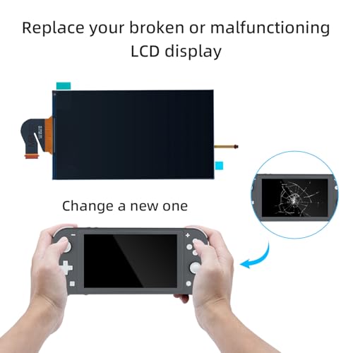 Wigearss Replacement LCD Screen for N Switch Lite, LCD Screen Display Panel Whit Screen Protector Repair kit for Switch Lite - Image 3