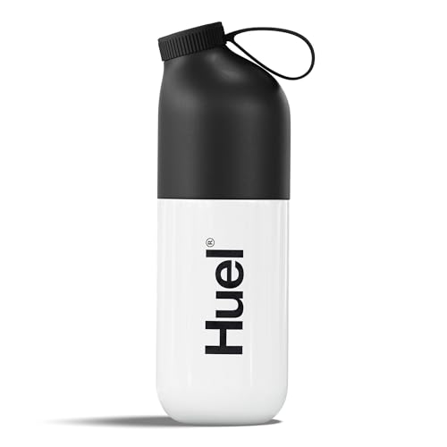 Huel Black Edition Shaker Bottle | BPA Free and Long-Lasting Tritan Body | Lockable Lid to Avoid Spills | Fill line guide for perfect Measurements | Dishwasher Friendly | 13.5oz - Image 1