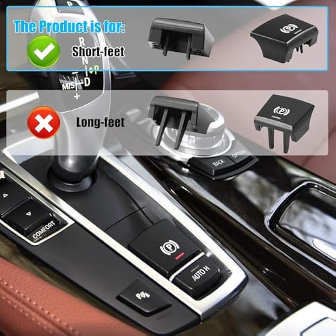 ريحني متوافق مع زر فرامل الانتظار Bmw 5 F106 F127 F01X3 F25X4 F26X5 F15X6 F16 2015 2016 2017 2018 2019 ملحقات غطاء زر مفتاح الانتظار بديل زر الفرامل الإلكترونية - Image 4