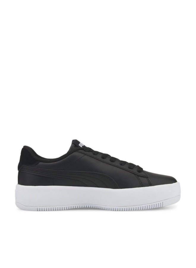 PUMA Lily Platform Womens Black Lace Up Sneakers - Image 1