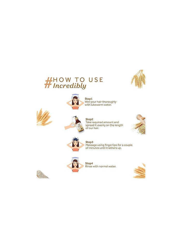 Atulya Keratin Wheat Protein Shampoo for Protecting Repairing Hair Anti Frizz Shampoo No Added Paraben - Image 2