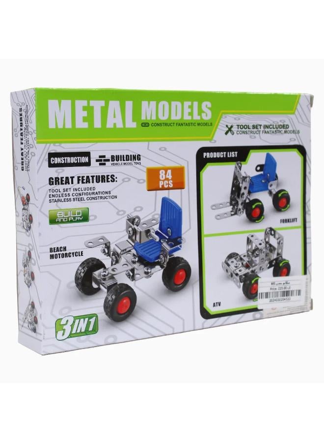 3-in-1 Metal Model Building Set
