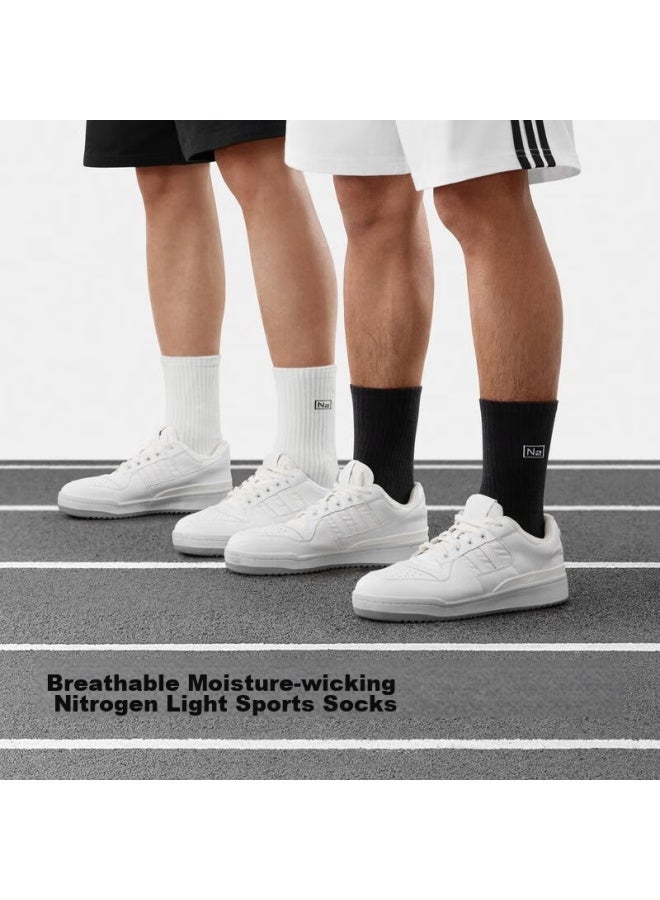 Bananain Nitrogen 501d Men's Cotton Socks, Athletic Terry Cushioning Breathable Odor-resistant 10a Antibacterial Short Tube Summer Socks, 3 Pairs Pack - Image 2