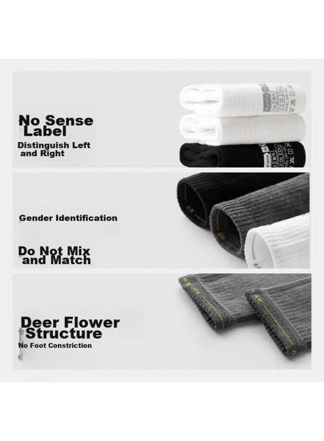 Bananain Nitrogen 501d Men's Cotton Socks, Athletic Terry Cushioning Breathable Odor-resistant 10a Antibacterial Short Tube Summer Socks, 3 Pairs Pack - Image 3