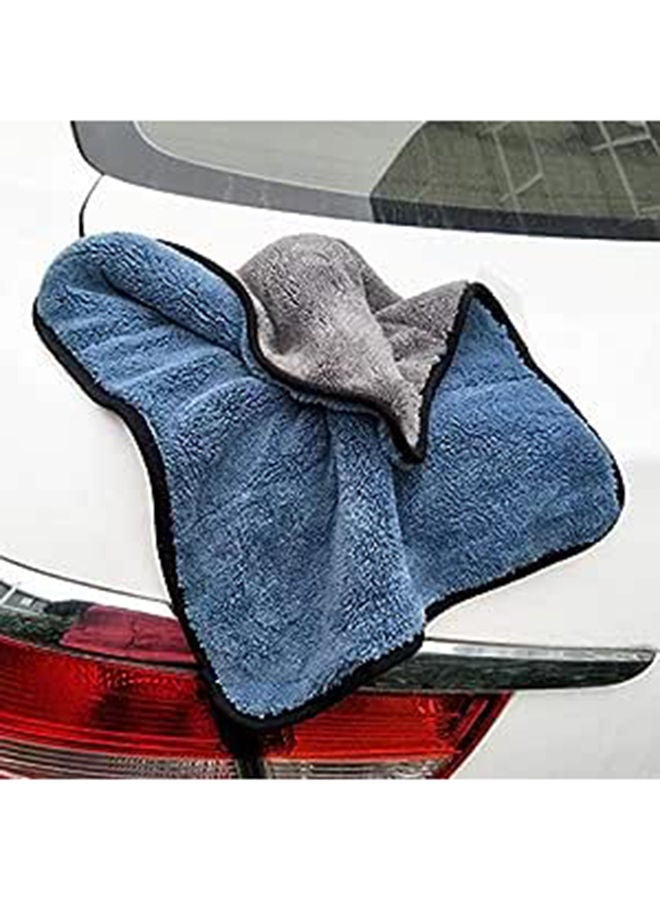 Super Absorbent Microfiber Thick Multi Purpose Towel Grey/Blue 30x40Cm
