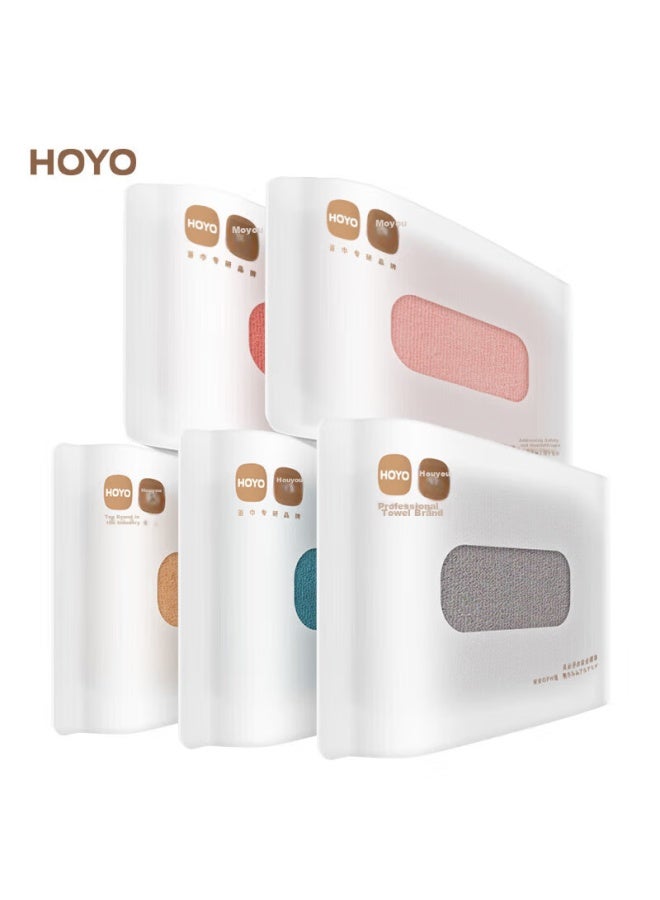 Hoyo Towels For Men, Class A Pure Cotton Face And Bath Towels, Antibacterial Soft Absorbent Quick-drying Towels, 5-pack - Image 2