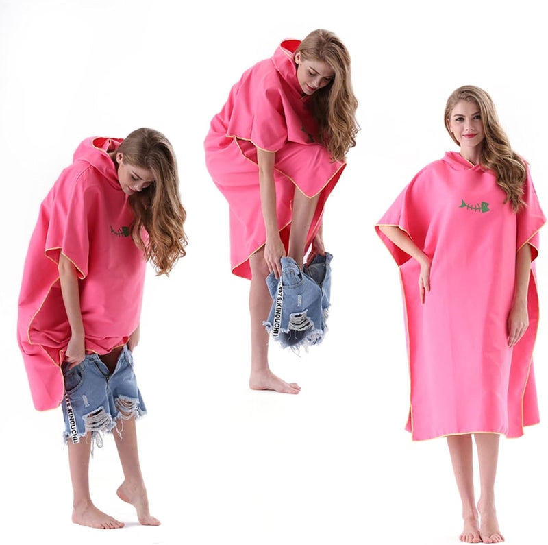 Eacam Surf Poncho Changing Towel with Hood - Microfiber Beach Blanket Bath Swim Towel for Adults - Image 5