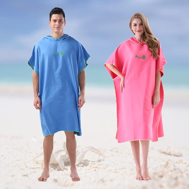 Eacam Surf Poncho Changing Towel with Hood - Microfiber Beach Blanket Bath Swim Towel for Adults - Image 1