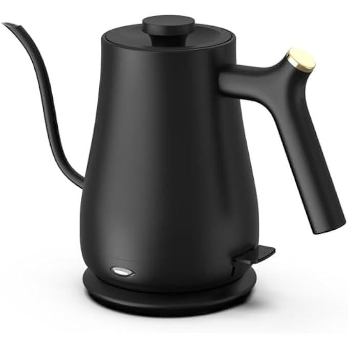 VidaTeco Gooseneck Electric Kettle Electric Tea Kettles Water Boiler  Heater With Auto ShutOff Stainless Steel Kettle Water Boiler Quick Heating For Pour Over Coffee Brew Tea Hot Water 08L Black - Image 2