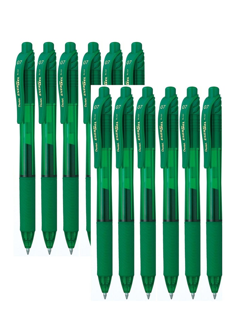 Pentel 12-Piece Energel Gel Ink Pen 0.7mm Tip Green Ink - Image 2