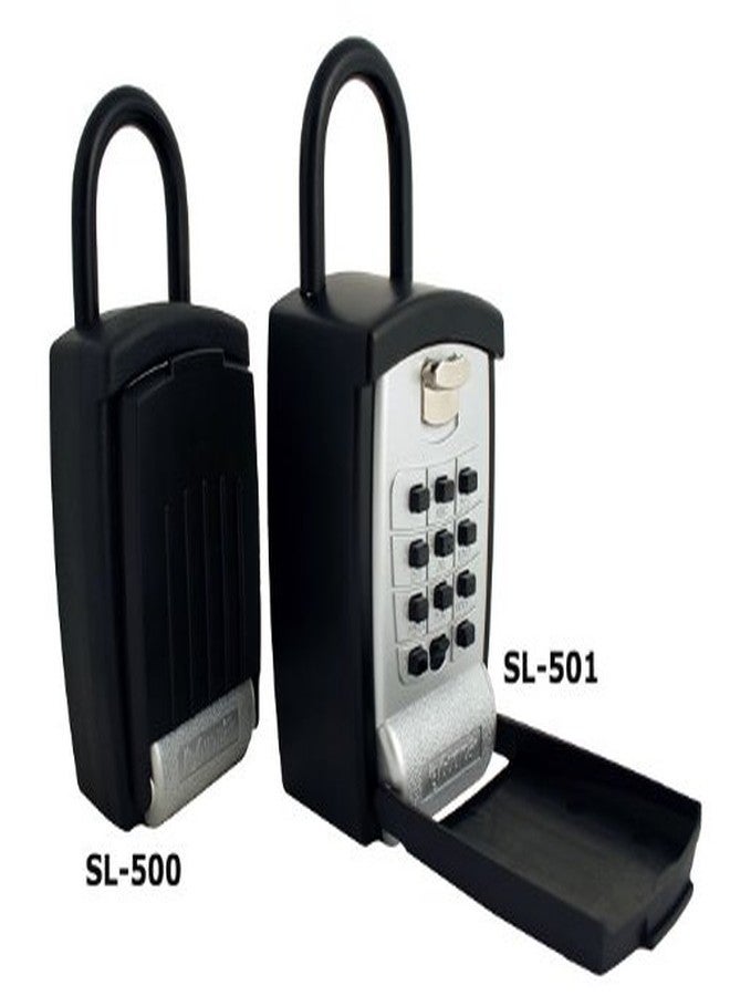 KeyGuard SL-501 Punch Button Lock Box | Portable Shackle LockBox For Outside - Fits House Keys, Car Keys, Fobs, & More | Keypad Safe Box, Digital Push Button Combination Lock | Black Finish - Image 3