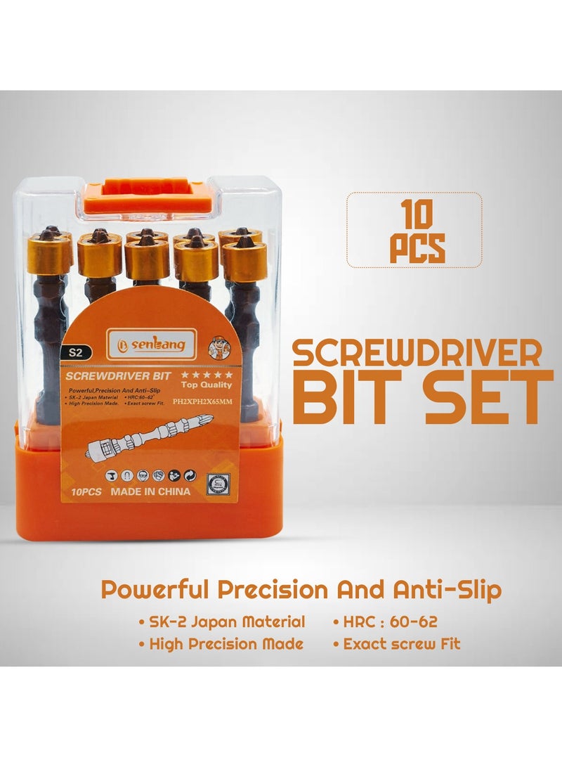 Senbang 10 Pieces Screwdriver Bit Set S2 Steel Powerful Precision And Anti-Slip  - Image 2