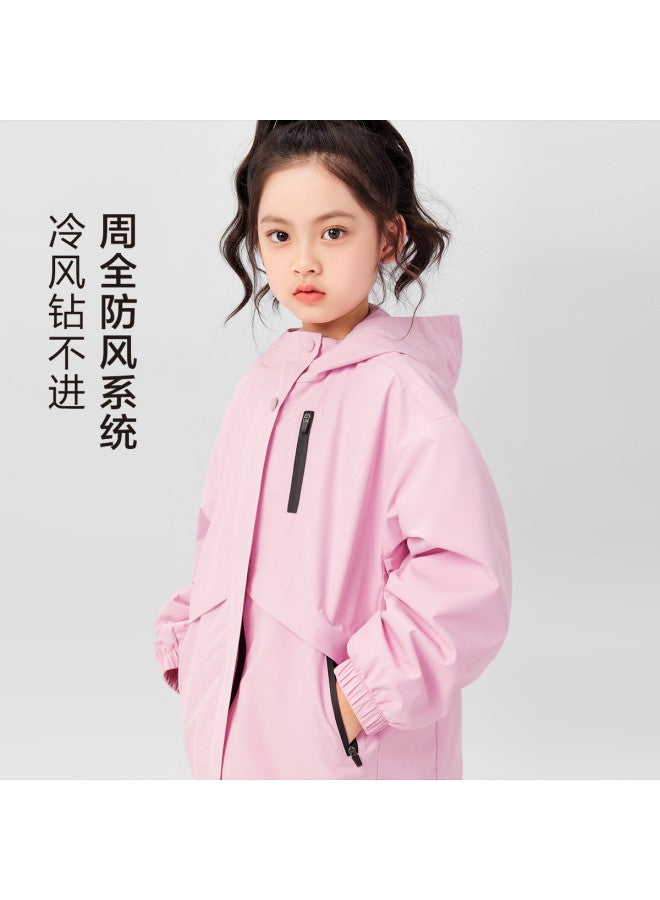 Zuoxi Girls Waterproof Jacket Spring Outdoor Hiking Coat 2025 New Kids Hooded Windbreaker Trendy Children's Clothing - Image 5