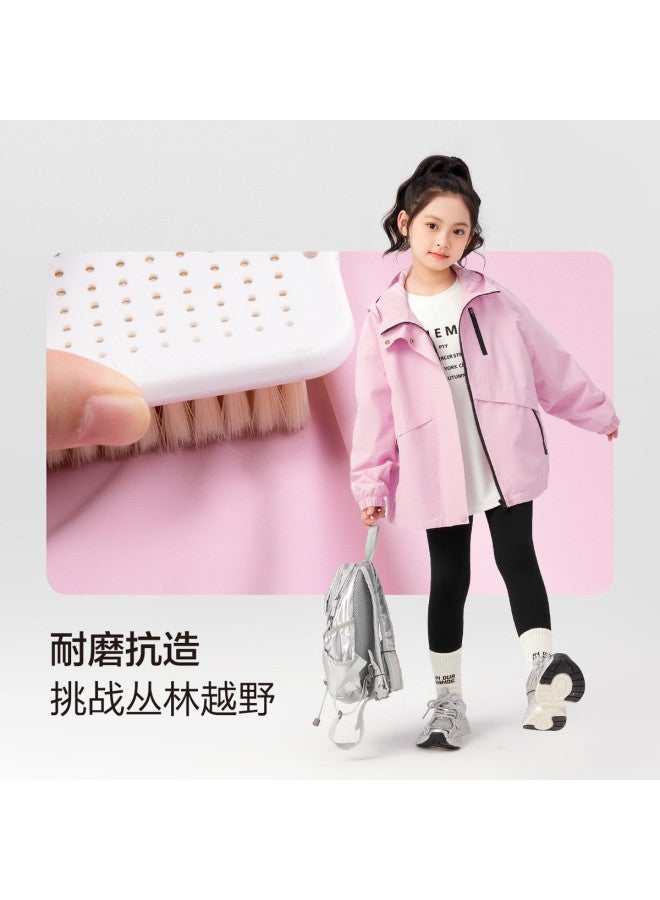 Zuoxi Girls Waterproof Jacket Spring Outdoor Hiking Coat 2025 New Kids Hooded Windbreaker Trendy Children's Clothing - Image 4