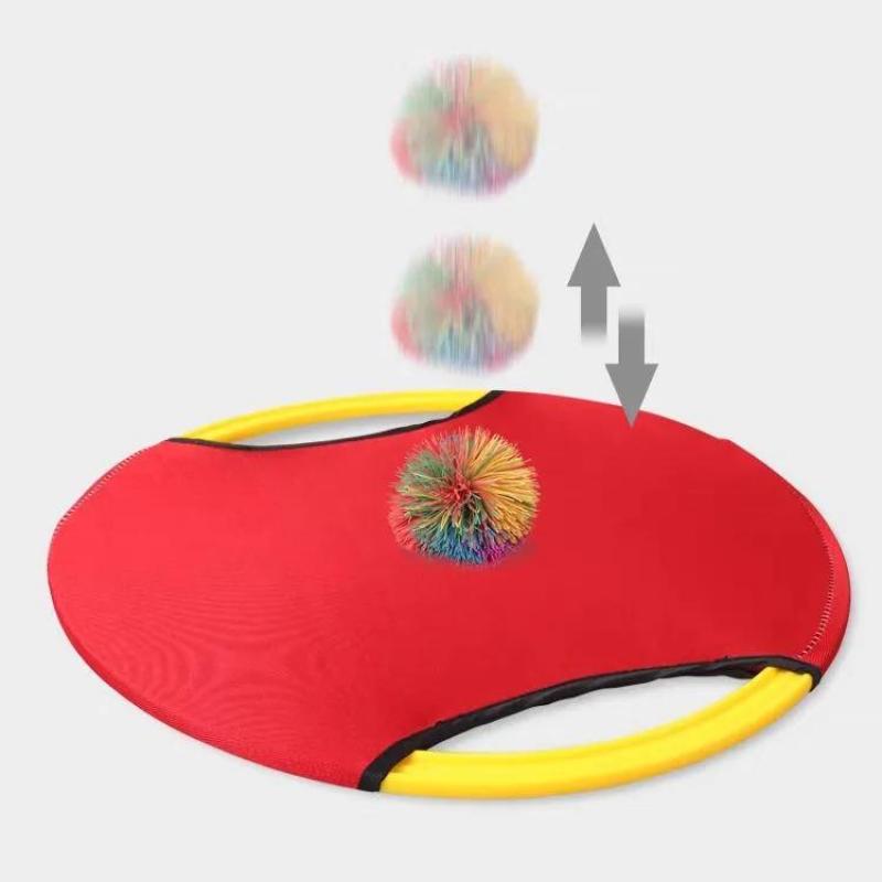 Bounce Circle Elastic Ball Plate - Durable Sensory Integration Toy For Outdoor Sports Parent-Child Games With 2 Sets Of Colorful Balls For Throwing Catching Races - Image 4