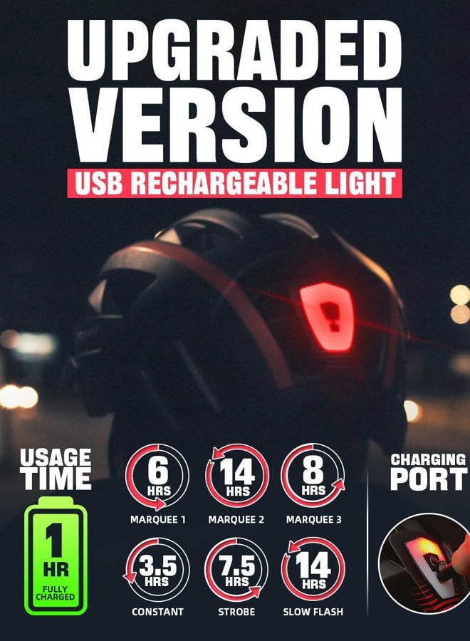 VICTGOAL Bike Helmet with USB Rechargeable Rear Light Detachable Magnetic Goggles Removable Sun Visor Mountain & Road Bicycle Helmets for Men Women Adult Cycling Helmets black - Image 4