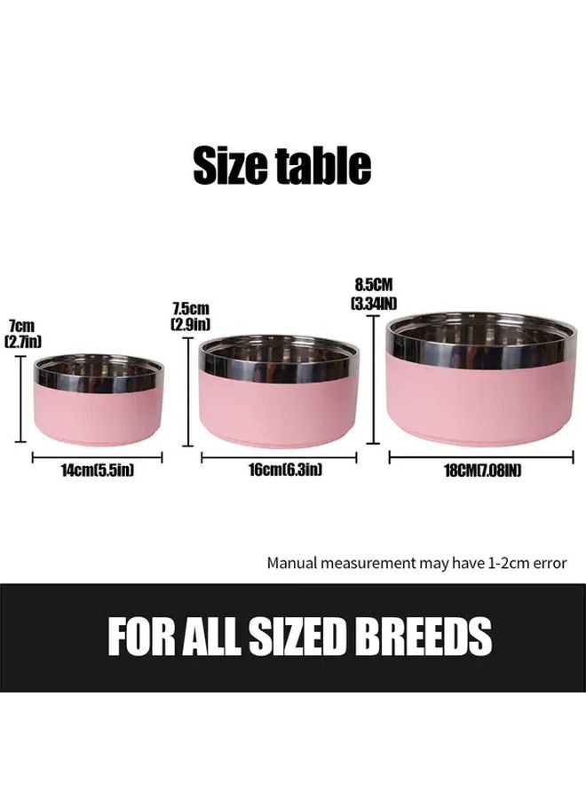 Double Layer Stainless Steel Pet Bowl With Non Slip Blue Base Easy Clean Design - Image 5