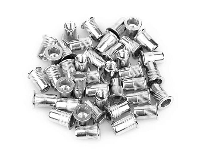TheMujtaba Rivet Nut Zinc Plated M10 Flat Head Metric Threaded Rivetnut, Insert Nut, insert Rivet Nut (Pack of 100) - Image 2
