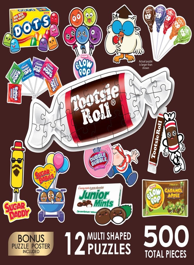RoseArt - Mini Shaped Multipack - Tootsie Roll - 500 Piece Jigsaw Puzzle for Adults - Image 1