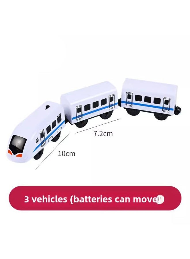Children's Wooden Magnetic 12 Siamese Digital Train Toy 1-3 Years Old Kindergarten Baby Early Education Enlightenment-Color:Section 3 EMU - Image 1