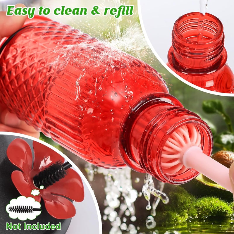 Feed Garden Glass Hummingbird Feeder for Outdoors Hanging, 16 OZ Humming Birds Feeders with 4 Bee Guard Feeding Ports & Built-in Ant Moat, Bird Feeder for Outside, Red - Image 5