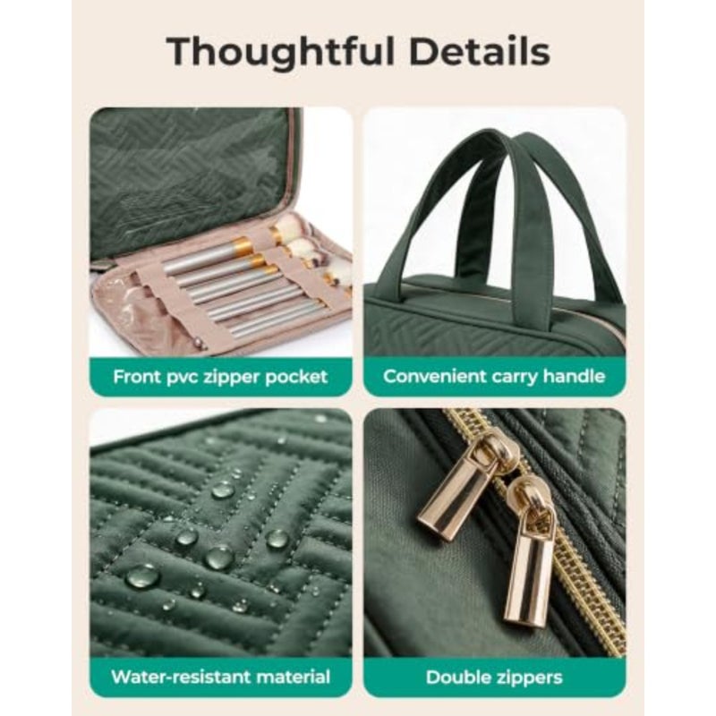 Toiletry Bag Hanging Travel Makeup Organizer with TSA Approved Transparent Cosmetic Bag Makeup Bag for Full Sized Toiletries - Image 4