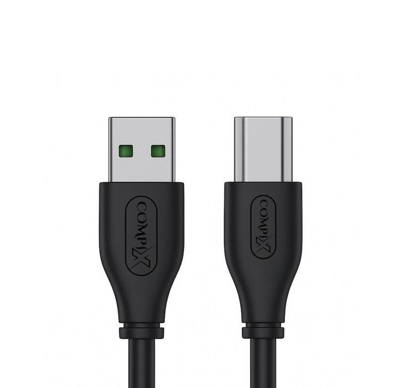 COMPIX USB 2.0 Printer Cable 10M (A to B), High-Speed 480Mbps, Silver-Plated & Triple Shielded Braided Cord for HP DeskJet, Laptop, Canon, Brother, Lexmark, Envy, Scanner, Fax, Digital Piano, PC - Image 2