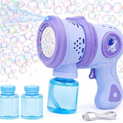 Goyal's Rechargeable Big Size Bubble Machine for Kids Automatic Bubble Gun Leak-Proof Design with 2 Bubble Solution (Blue) - Image 1