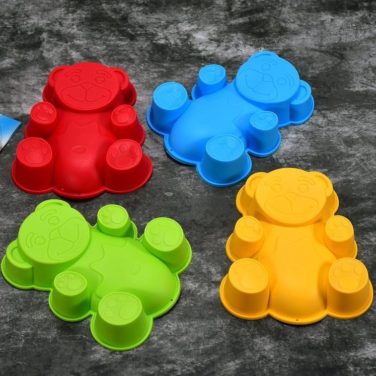 BigPlayer Silicone Animal Mould Cake Mould Chocolate Soap Mould Baking Mould Soap Making Candle Craft Animal Mould Set of 4 - Image 5