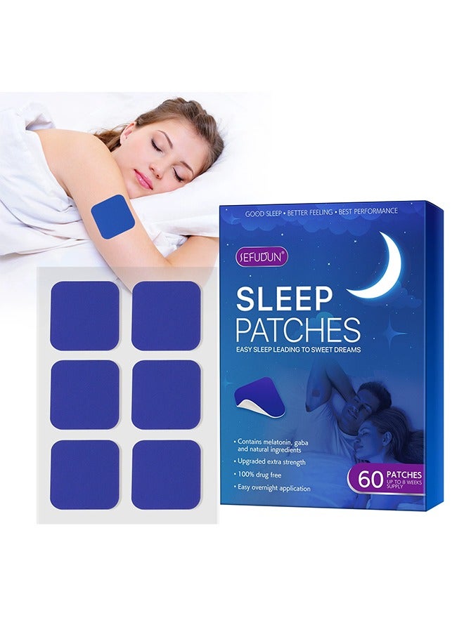 Sefudun 60 Pcs Sleep Patches, Natural Deep Sleep Patch and Fast Acting Ingredients, Easy to Stick Sleep Aid Pads, Insomnia Patches for Men and Women - Image 1