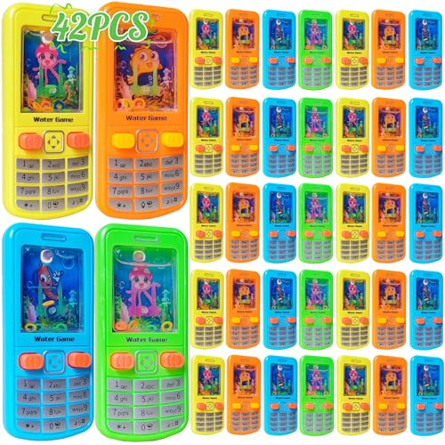 Desyeryamimi42 Pack Water Ring Toss Handheld Game90s Nostalgia Cell Phone ToysPefect for Kids Back to School Valentines Day Gifts Birthday Party FavorGoodie Bags StuffersClassroom Prizes Bulk42 - Image 1