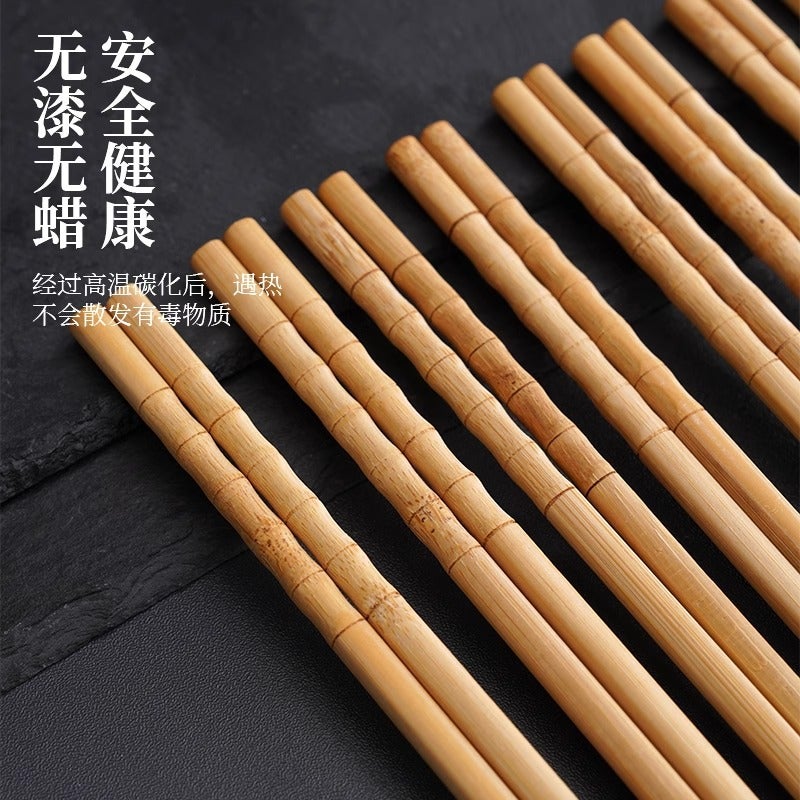 Chopsticks Non-Slip Anti-Mildew Household High-Grade High Temperature Resistant Bamboo Chopsticks Wooden Natural 2023 New Bamboo Kuaizi - Image 5