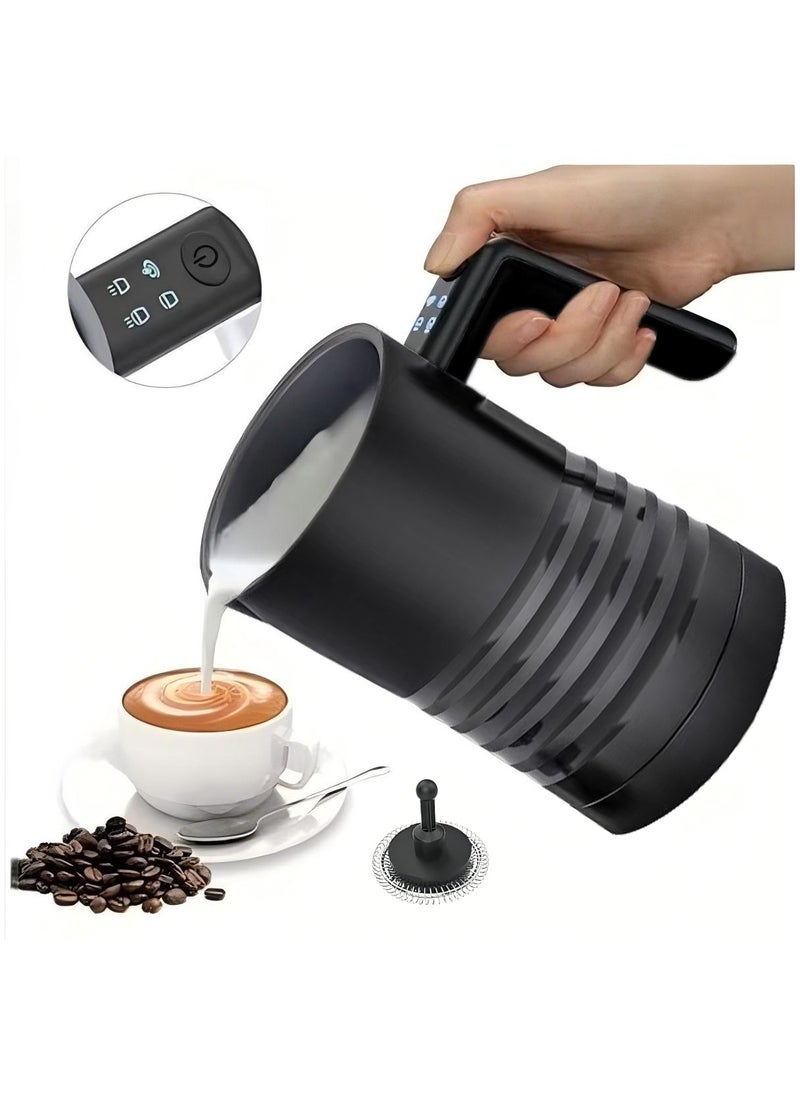 Generic Electric Milk Frother and Steamer 4 in 1 Automatic Milk Warmer 400W Non-Stick Interior 580ml Hot and Cold Stainless Steel Milk Foam Maker for Coffee,Hot Chocolate,Milk,Latte,Cappuccinos  - Image 1