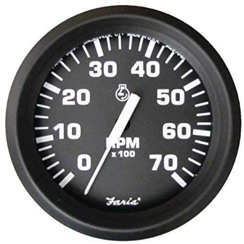 Faria Beede INSTRUMENTS Faria 32805 Euro Tachometer (7000 RPM) - 4", Black - Image 4