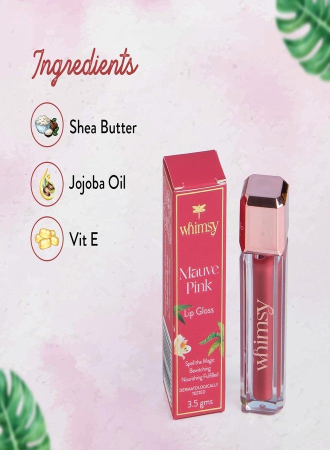 Whimsy Beauty Natural, Organic Lip Gloss for Kids|Non-sticky & Lightweight Lip Gloss for Girls|Hydrating, Nourishing Lips|Tinted Liquid Lip Gloss for girls|Long Lasting Glossy Lip Gloss (Mauve Pink) - Image 3