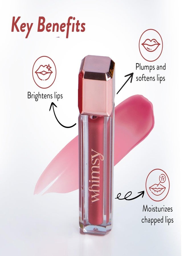 Whimsy Beauty Natural, Organic Lip Gloss for Kids|Non-sticky & Lightweight Lip Gloss for Girls|Hydrating, Nourishing Lips|Tinted Liquid Lip Gloss for girls|Long Lasting Glossy Lip Gloss (Mauve Pink) - Image 5