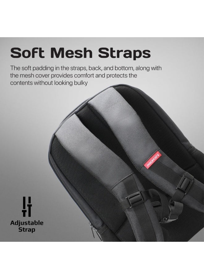 Promats Promate SleekComfort™ 15.6" Laptop Backpack With Multiple Pockets  - Image 3