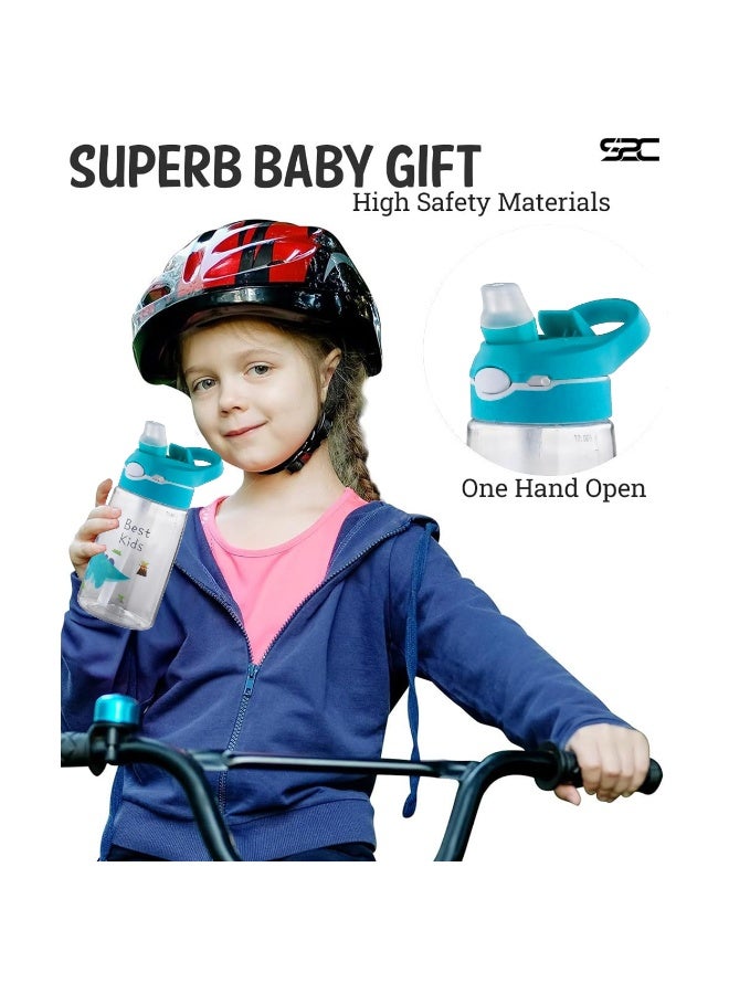 S2C Kids Water Bottle with Straw & Handle - 16 oz BPA Free Kids Water Bottles, Spill Proof Cups for kids, Easy-Clean, Water Bottle With Straw,Kids Water Bottle For School,toddler water bottle - Image 4