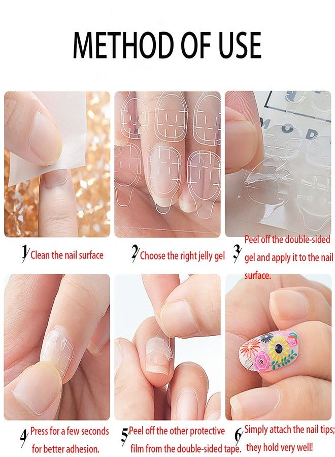 QQPPOLIU Square Press on Nails Meduim Shape Reusable French Tip Fake Nails Glossy Full Cover Nude Pink with Cute Bow Designs False Nail Press ons for Gift Holiday Daily Women 24 Pcs 260509 - Image 5
