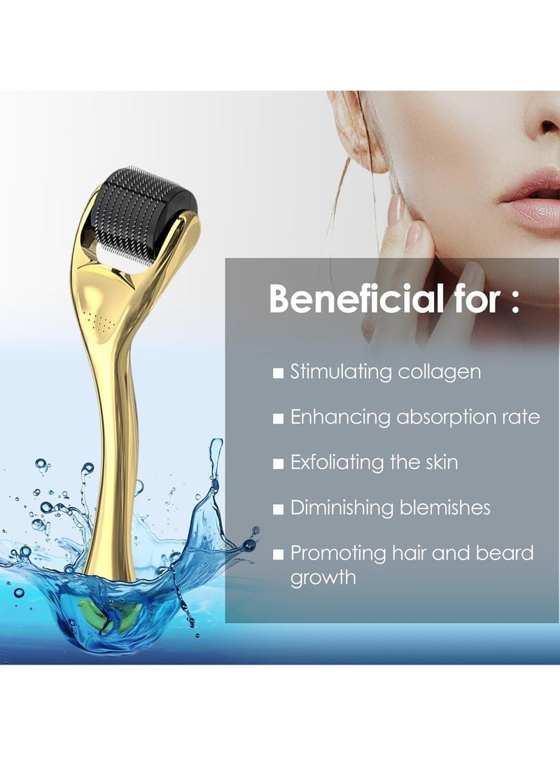 Derma Roller 0.5 mm beard roller with 540 Titanium Micro Needles, microneedle roller Roller Includes Storage Case,Derma Roller for women and men - Image 5