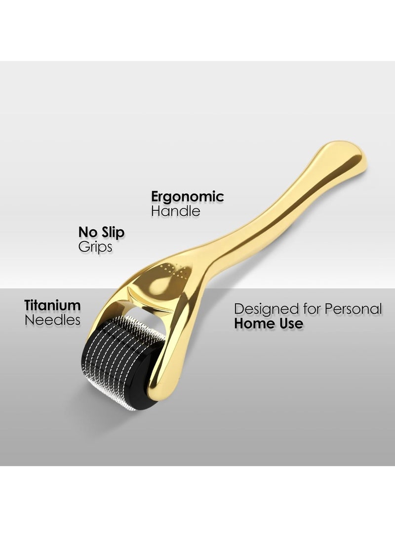 Derma Roller 0.5 mm beard roller with 540 Titanium Micro Needles, microneedle roller Roller Includes Storage Case,Derma Roller for women and men - Image 3