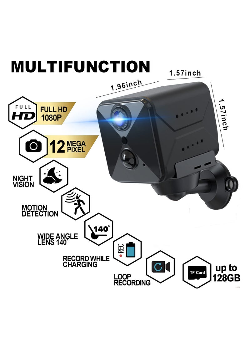 SYOSI - Mini Camera, Full HD Indoor Surveillance with Live Transmission, Mobile Phone App, 100-Day Long Standby WiFi Camera, Motion Sensor, Infrared Night Vision - Image 1
