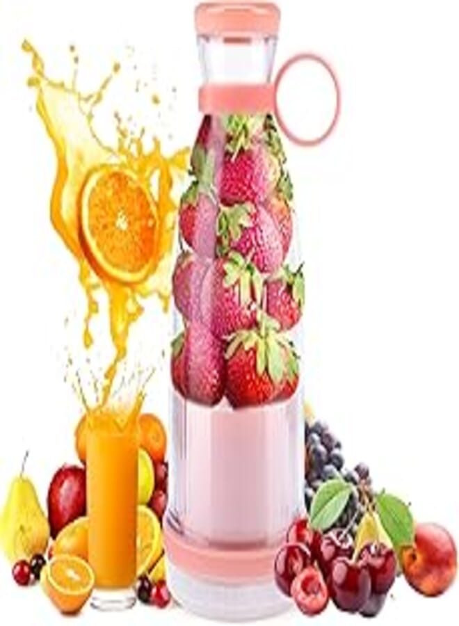 Portable Blender for Shakes and Smoothies, Globalstore Usb Rechargeable Mini Juice Blender Personal Size Blender 12oz Blender Cup, Mini Handheld Blender or Water Bottle for Sports Travel Outoor