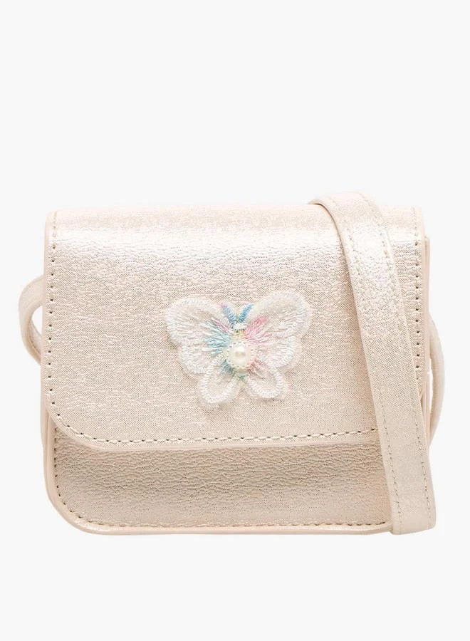 فلورا بيلا من شو إكسبرس حقيبة فلورا بيلا كروس بودي بفراشة مطرزة وحزام سلسلة من مجموعة رمضان