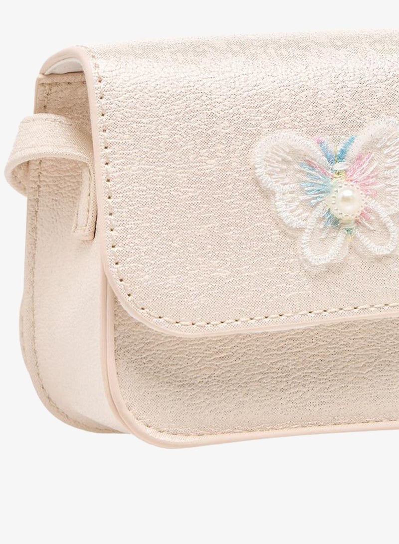 Flora Bella By Shoexpress Butterfly Applique Crossbody Bag with Chain Strap - Image 5