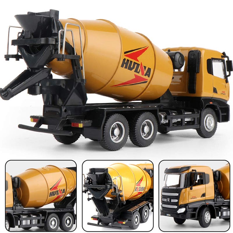 Gemini&Genius Construction Vehicle Cement Truck Toy for Kids  Heavy Duty Cement Mixer Truck for Pretend Play  1/50 Scale Diecast Alloy Vehicles Toy for Kids - Image 4
