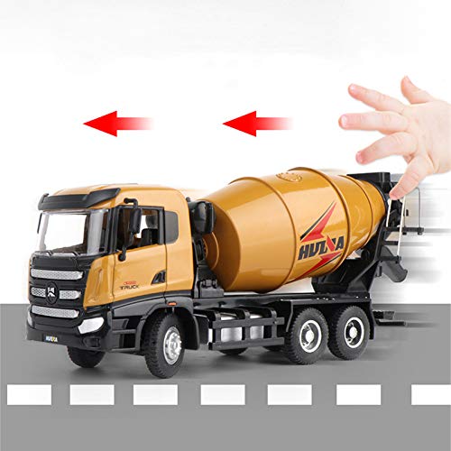 Gemini&Genius Construction Vehicle Cement Truck Toy for Kids  Heavy Duty Cement Mixer Truck for Pretend Play  1/50 Scale Diecast Alloy Vehicles Toy for Kids - Image 3